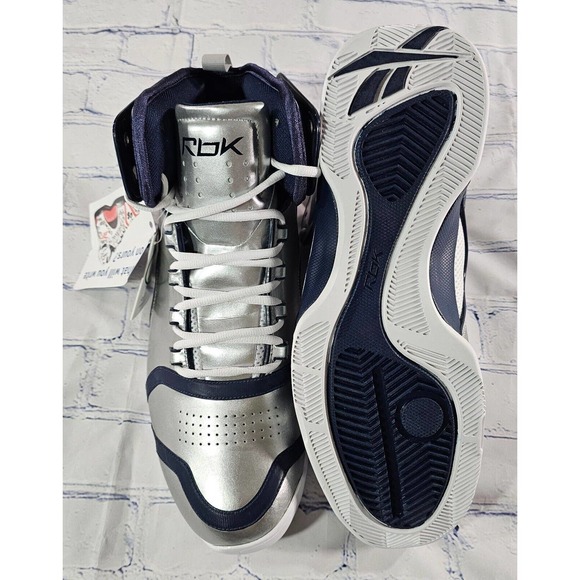 Reebok ATR Above The Rim Basketball Shoes Silver Blue RARE MENS SIZE 13 main image 7